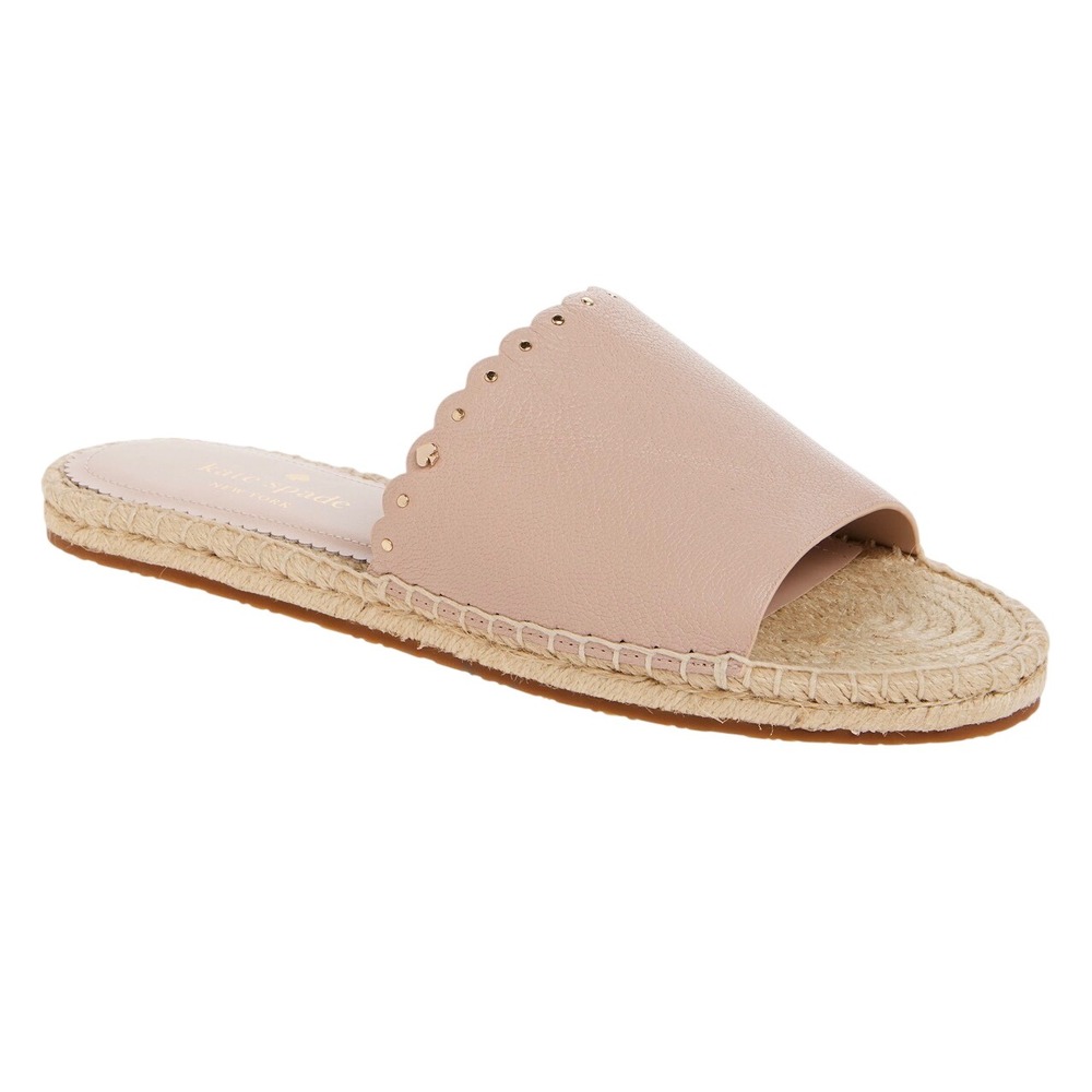 Kate Spade New York Gabriela Espadrille Slide Sandal Pale Vellum Blush 8B